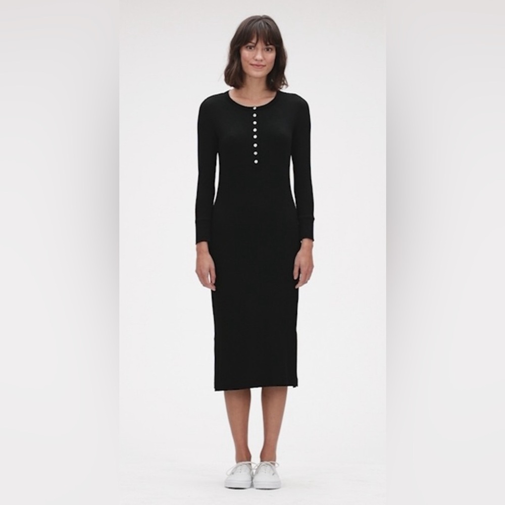 GAP Henley ribbed stretch maxi dress